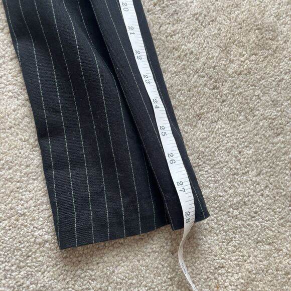 Our Silent Procession Blazer Mens XL Black Pinstripe Skull Crossbone Jacket Goth - Picture 7 of 8